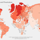 Illustration for article titled Heres A World Map Adjusted for Each Countrys Internet Population